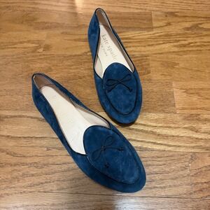 Kate Spade Navy Suede Loafers